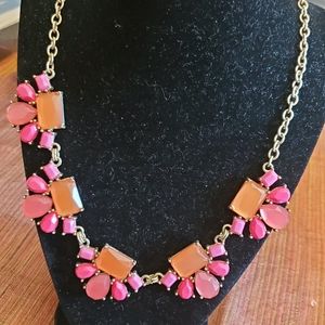 Premier Designs Garden Party necklace pink, orange